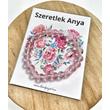 Rózsaszín fehér gyöngy karkötő anyukádnak