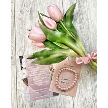 Tulipános tanú felkérő ajándék csomag - rózsaszín