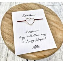 Köszönöm hogy melettem vagy- Bordó LoveGold  cérnakarkötő