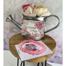 Öntözőkanna virágbox és karkötő a legjobb anyukádnak- roppantott rózsaszín