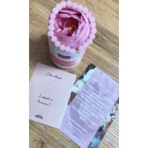 Tanú felkérő virágbox szett- halvány rózsaszín  