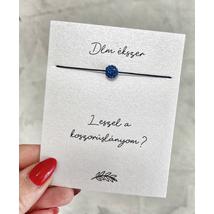 Kék kristáky cérnakarkötő koszorúslányodnak