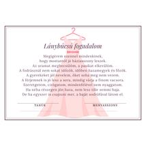 Menyasszonyi fogadalom- lánybúcsúra- A/5