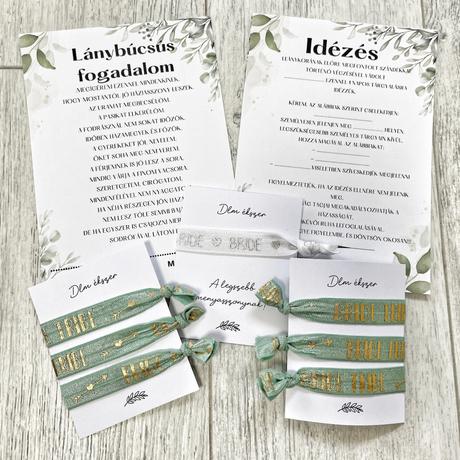 Idézés és Fogadalom lánybúcsúra karkötővel - Zöld