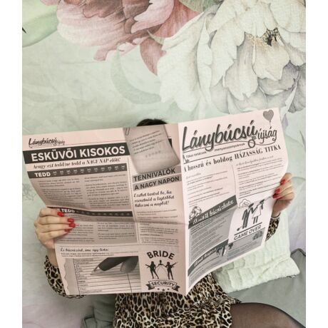 Lánybúcsú újság menyasszonynak - rózsaszín