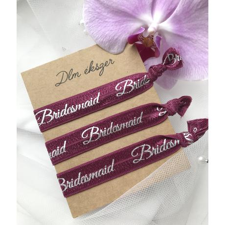 Bridesmaid karkötők- burgundi- koszorúslányoknak- 3db