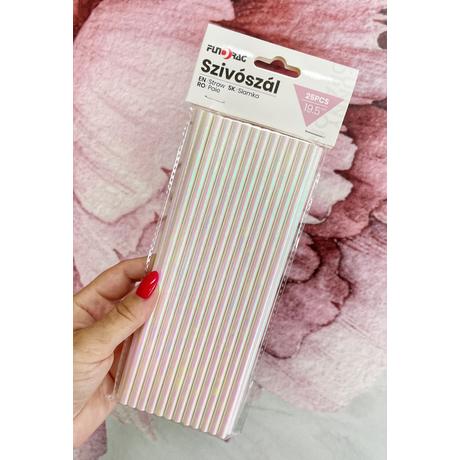 Szívószál csomag- rózsaszín