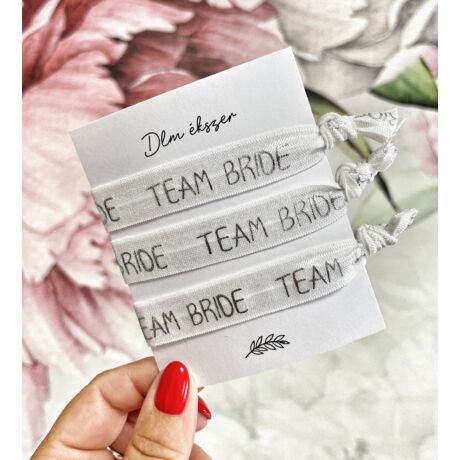 Team Bride karkötők- lánybúcsúra- 3db/ csomag- fehér