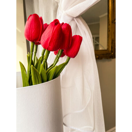 Csodálatos piros gumi tulipán csokor- 9 szál